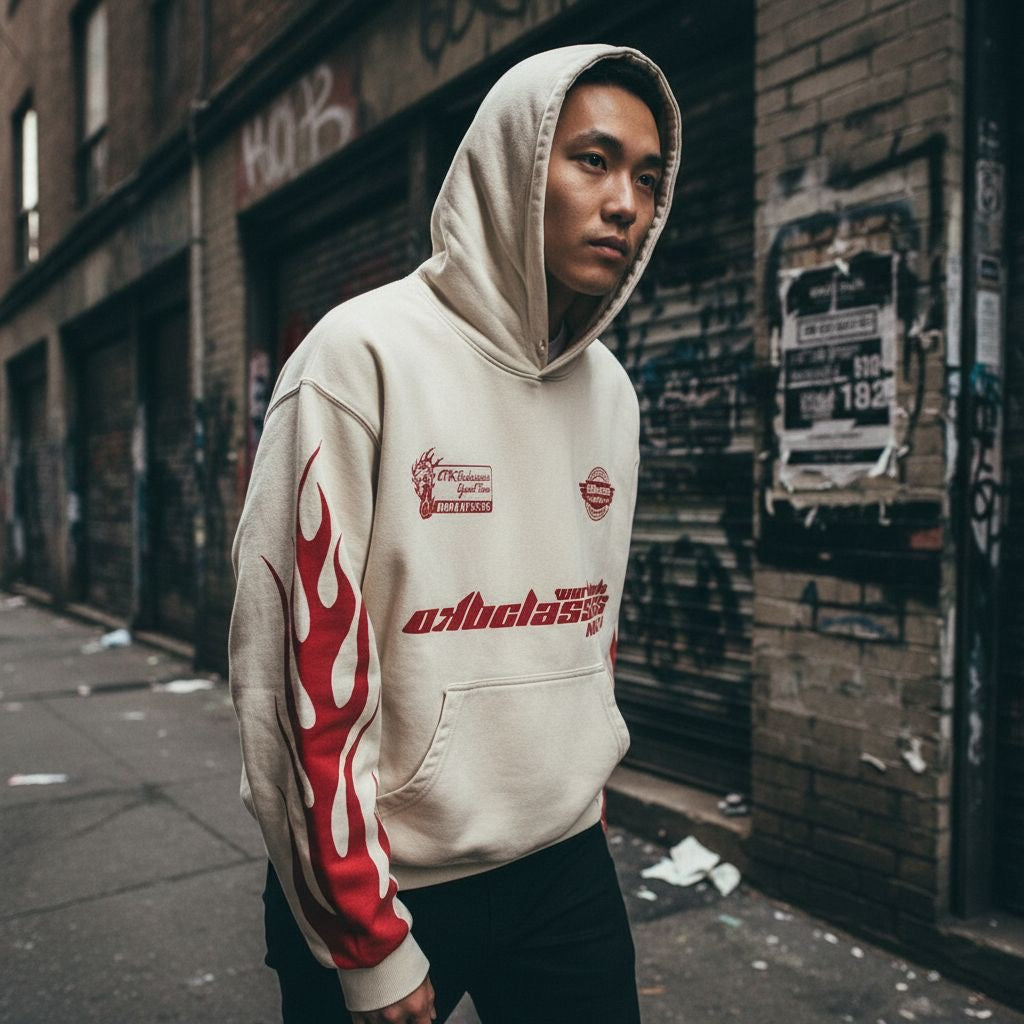 OKB White Circuit Hoodie